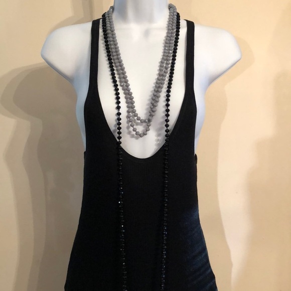 Curated bundle long crystal flapper style infinity necklaces - Picture 2 of 5